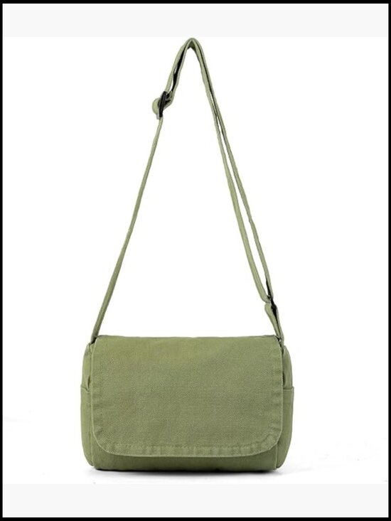 Handbags - Small Canvas Crossbody Bag Cute Mini Messenger Purse Adjustable Strap